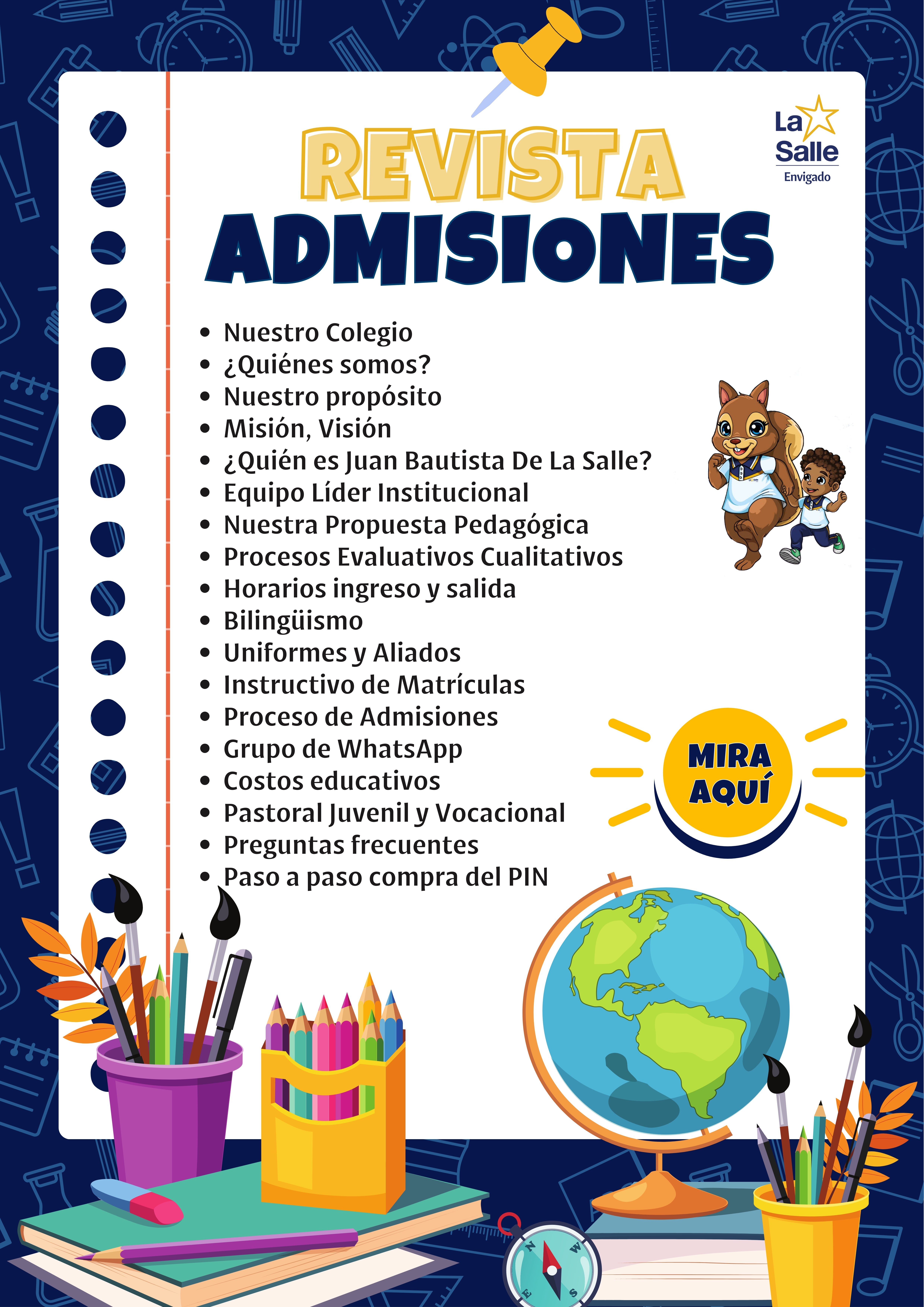 Cartel promocion material escolar infantil ilustrativo colorido